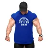 Regatas masculinas 2023 verão mais nova marca masculina curvada bainha algodão sem mangas camisa ginásio stringers colete musculação roupas fitness homem tanques tops YQ240131