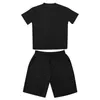 Herrspåriga korta uppsättningar 2 stycken kläder Summer Sleeve T -shirt och shorts Tracksuit Casual Athletic Sports Suit Jackets