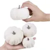 12Pcs Halloween Artificial White Pumpkins Harvest Fall Thanksgiving Decoration For Trade Fair School Shopping Mall1290K