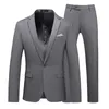 Men's Suits 2024 Business Fashion High Quality Gentleman Black 2 Piece Suit Set / Blazers Coat Jacket Pants Classic Trousers