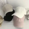 Sonbahar kış düz renkli beyzbol şapkası kadınlar cony saç vizörü şapka beyaz siyah sıcak peluş kapaklar casquette gorras 240130