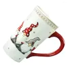 Tasses tasse tasse café noël tasses en céramique porcelaine Santa Watertea Xmasand Gnome fête boisson chocolat bonhomme de neige enfants