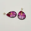 Boucles d'oreilles pendantes en résine pour femmes, accessoires colorés à la mode, boucles d'oreilles en acrylique, motif floral, Pendientes