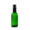 200pcs 100ml Glass Amber Spray Bottle Aluminum Nozzle Fine Mist Perfume Portable Essential Oil292e