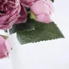 30 cm Rose Pink Silk Peony Artificial Flower Bouquet med 5 stora huvuden och 4 billiga konstgjorda blommor som används för hembröllopsdekoration inomhus 240131