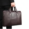 Aktentaschen Männer Schulter Messenger Bags Mann Echtes Rindsleder Business Aktentasche Umhängetasche 15 Zoll Laptop Computer Männliche Büro Handtasche