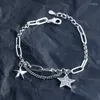 Charm Armband Vintage Punk Hiphop Crystal Tassel Star Armband Bangle for Women Elegant Jewelry Gift SL275