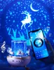 Veilleuses rechargeables Bluetooth haut-parleur étoile projecteur lumière rotatif lapin pleine lampe cadeau pour enfants fille petite amie