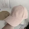 Sonbahar kış düz renkli beyzbol şapkası kadınlar cony saç vizörü şapka beyaz siyah sıcak peluş kapaklar casquette gorras 240130