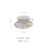 Mugs Vintage English Broken Flower Ceramic Coffee Cup Set Afternoon Camellia Tea Mug Phnom Penh Light Luxury Kitchen