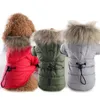 犬のアパレルコートの衣服服の子犬冬の風のないチワワの温かいgyジャケットダウンパーカーペットスノースーツ