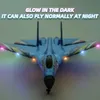 SU27 Foam Remote Control Airplane 2.4G Radio Glider Fighter LED Night Navigation Light Plane Model Toy Children Birthday Gift 240118