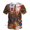 Camisetas para hombres Picasso Pintura al óleo Impresión 3D Arte HD Graffiti Personalidad Moda Hombres y mujeres Cuello redondo Manga corta Calle Camiseta casual