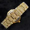 Altri orologi Lussuosi orologi placcati oro 18 carati Orologio da uomo popolare hip-hop con diamanti al quarzo Orologio ghiacciato di fascia alta in acciaio inossidabile Dropshipping J240131