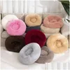 Cat Beds Furniture Comfortable And Dog Bed Round Pet Supplies Winter Warm Mat Pads 100% Cotton Drop Delivery Home Garden Dhaze