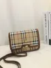 Klasik Tasarımcı Vintage Check TB Mens Bag Naylon Crossbody Kadın Cüzdan Cüzdanları Retro Marka Deri Lüks Stripes Ünlü Çanta Tote