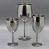 2 pezzi bicchieri da vino classici in acciaio inossidabile 18 8 bicchiere da vino bar bicchiere da vino champagne cocktail tazza da bere charms forniture per feste Y2264O