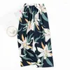 Women's Sleepwear Long Soft Free Loose Sleep Drawstring Bottoms Size Trousers Pajama Breathable Printing Sleeping Women Homewear Thin Casual