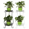 Wrought Iron Double-layer Plant Stand Flower Shelf for Rack Balcony Simple Indoor Living Room Coffee Bar Garden Flower Pot Shelf L2411