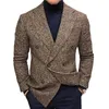 Ternos masculinos elegantes homens casuais blazer outono inverno cor sólida lavável estilo britânico terno grosso casaco vestir