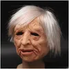 Party Masks Realistic Old Man Latex Mask Horror Grandparents People Fl Head Halloween Costume Props Adt X0803 Drop Delivery Home Gar Dhpna