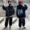 Clothing Sets Autumn Teenage Boy Girl Clothes Set Casual Hooded Outfit Star Pullover Sweatshirt Top And Pant Suit Kid 2 Pieces Tracksuits