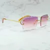 Солнцезащитные очки Модные солнцезащитные очки в оправе с ромбовидной огранкой для мужчин и женщин Стильный провод C Роскошный дизайнер Картер Солнцезащитные очки для вождения Оттенки для улицы Защита Gafas De Sol 4U9Z
