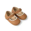 Pierwsze spacerowiczów butów do chodzenia dla niemowląt wiosna jesienna księżniczka anty slip miękka skórzana skórzana sneaker dziewczyny