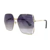 Дизайнерские солнцезащитные очки женские большие в прямоугольной оправе, модные меняющие цвет очки, устойчивые к UV400, высококачественные, с коробкой GG0817S