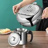 Pans Japanese Deep Frying Pot With A Thermometer And Lid 304 Stainless Steel Kitchen Tempura Fryer Pan 20 24 Cm KC0405