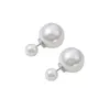 Stud Earrings Double Headed Pearl Large EarringsHigh-end Internet Celebrity Temperament Double-Sided