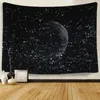 Tapeçarias lua estrelas constelações tapeçaria parede zodíaco galáxia espaço boêmio pendurado arte cobertor