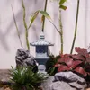 Decorazioni da giardino 1 pz Gazebo Lanterne cinesi Mini Pagoda Modello Decorazione Pietra Statua in miniatura Accessorio per casa in arenaria