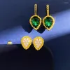 Brincos pendurados clássicos 10 cores cristal jade pedra gotas de água estilo banhado a ouro brinco para mulheres joias da moda