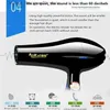 Hårtorkar 220V Dryer Professional 2200W Gear Strong Power Blow Brush för frisör Barber Salon Tools Fan Q240131