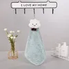 Towel Bamboo Charcoal Fiber Hand Cartoon Clouds Antibacterial Breathable Hanging Handkerchief Kitchen Bathroom Absorbent Towels