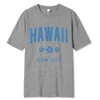 Men's T-Shirts Hawaii Aloha State Letter Printing T-Shirts Men Women Summer Cotton Soft Short Sleeve Loose Hip Hop Tee Clothing Pattern T-Shirt