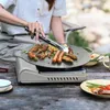 Pannen Grillpan Koreaanse Ronde Antiaanbaklaag Barbecueplaat Outdoor Reizen Camping Frituren Accessoires Kookbenodigdheden