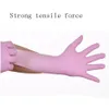 Disposable dingqing pink rubber latex gloves dental beauty catering oil-proof experimental food gloves acid and alkali resistant 2307a