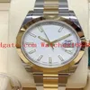 MENNSLESSVÄRDE DATEJUST 41MM 126303 BI Color Men's Automatic Machinery Watch White Dial rostfritt stål och gult guld M286Q