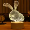 Veilleuses 3D lampe lampe de bureau garçons et filles vacances saint valentin cadeau mariage décoratif chambre Table de chevet