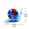 Handmade Murano Glass Snail Miniature Figurines Ornaments Cute Animal Craft Collection Home Garden Decor Year Gifts For Kids 240131