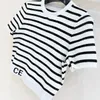 Kobiety Upraw Top Striped T Shirt Designers Letter Komentacja Dekoracja klatki piersiowej T koszule damskie ubranie moda seksowne damskie topy na wakacje