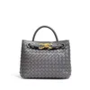 Designer Tas Gesp Andiamo Origineel Leer Geweven Dames Draagbare Enkele Schouder Crossbody Officieel Document Tote Bag