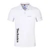 Męskie Polos Technics 2024 Mężczyzn DJ 1200 Muzyka gramofonowa Summer Print Polo Shirt krótkie rękawowe bawełniane topy biznesowe Ubranie