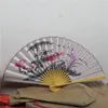 Decorative Figurines 0.5 0.9m Big Folding Fan For Wall Decoration Chinese Plum Blossom Peony Peacock Eagle Painted Large With Bamboo Bones