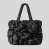 Sacs de soirée Mode Ruché Sac fourre-tout rembourré Designer matelassé Femmes Sacs à main Nylon Fown Coton Épaule Bandoulière Soft Puffer 2024