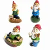 1 pièces visage barbu Willy le vilain pipi Gnome résine ludique noël Gnomes joyeux noël décor jardin clignotant Gnome pour pelouse 20285q