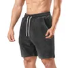 Shorts masculinos vintage veludo clássico cor sólida bolso duplo troncos esportivos cordão cintura elástica casual uso diário