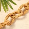 Decorative Figurines Nordic Natural Rattan Chain Link Decor 13-Rings Coffee Table Accents Sculpture Interior Luxury Room Knot